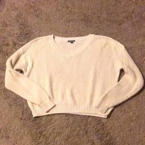 Wild fable cream cropped sweater